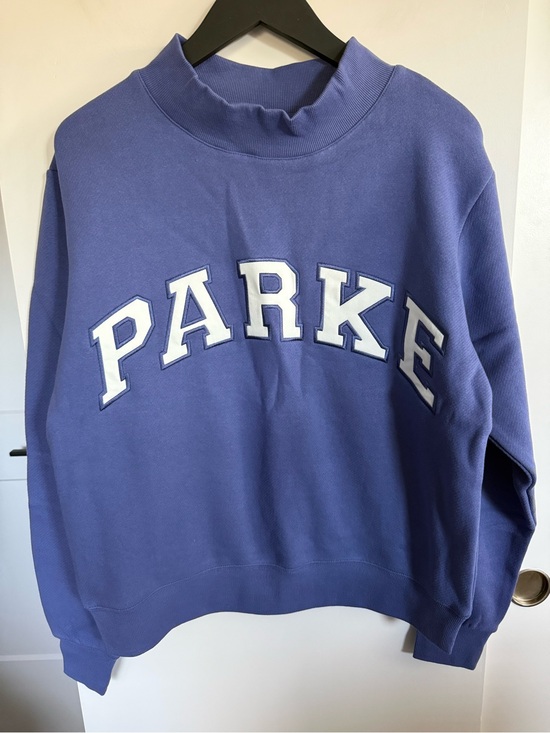 Parke Tops - NIB PARKE Heritage Drift White Varsity Mockneck Size S/M